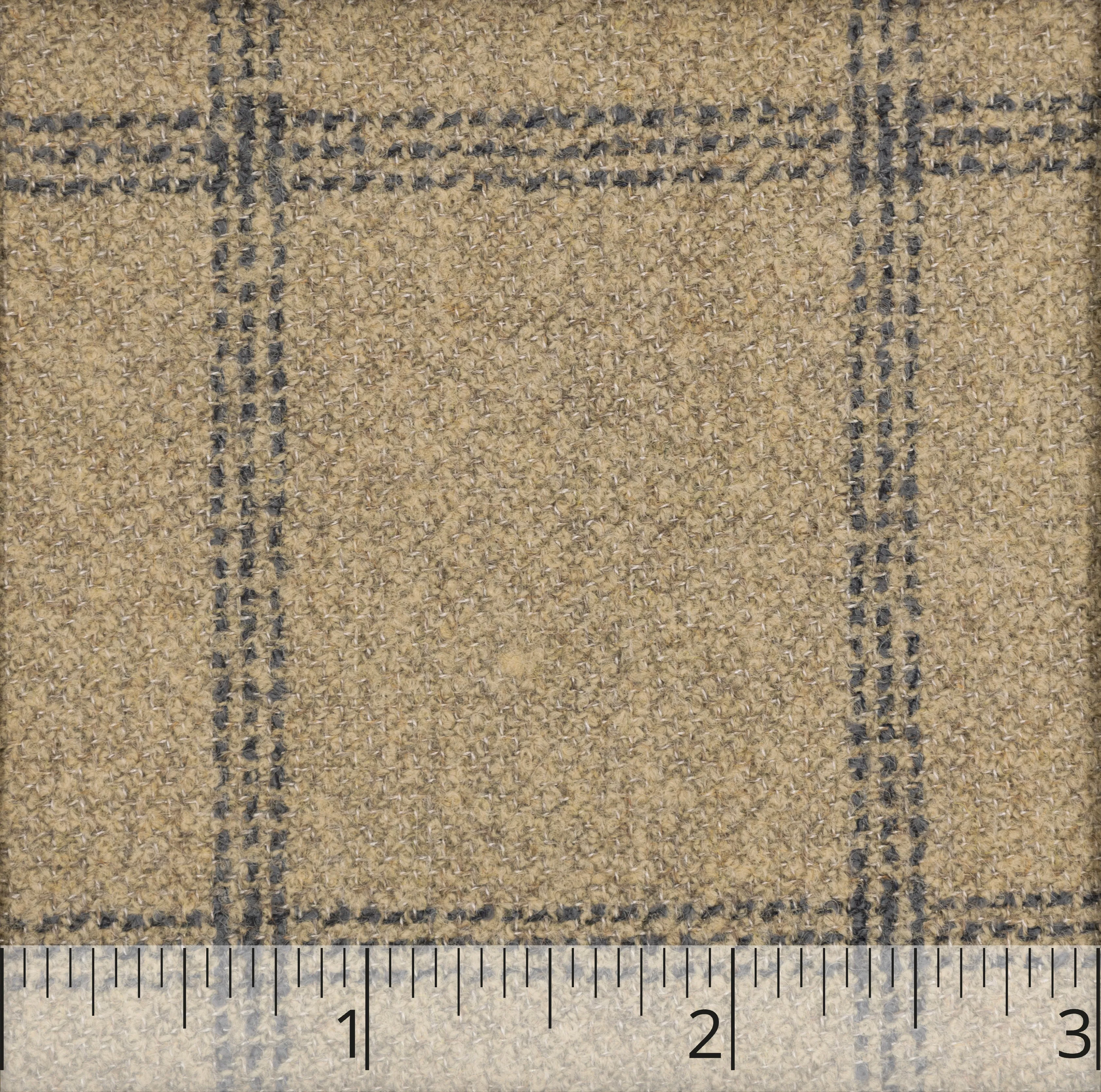 Natural & Indigo Wool Check - $18.00 yd.