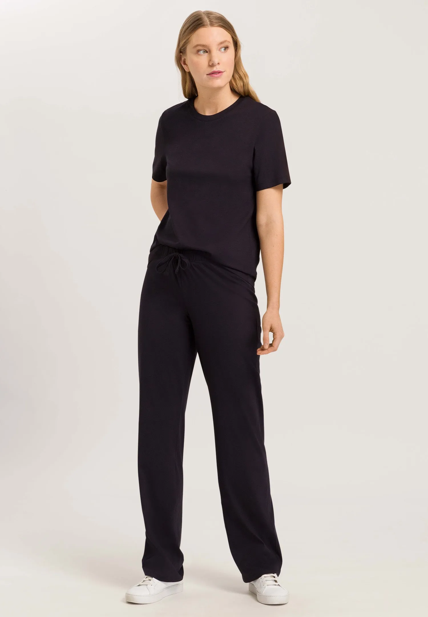 Natural Wear Cotton Drawstring Lounge Pants | Black 78805-019