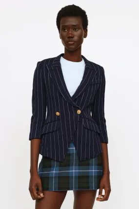 Navy & White Pinstripe Blazer