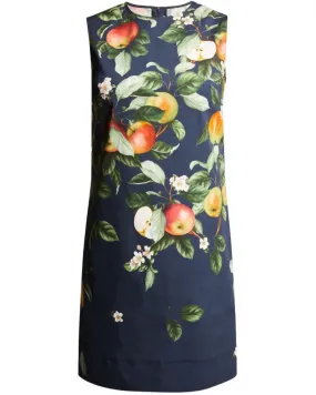 Navy Apple Blossom Degrade Shift Dress