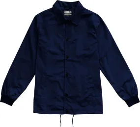 Navy Blue Mens Windbreaker Coaches Jacket