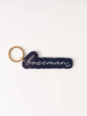 Navy Bozeman Keychain