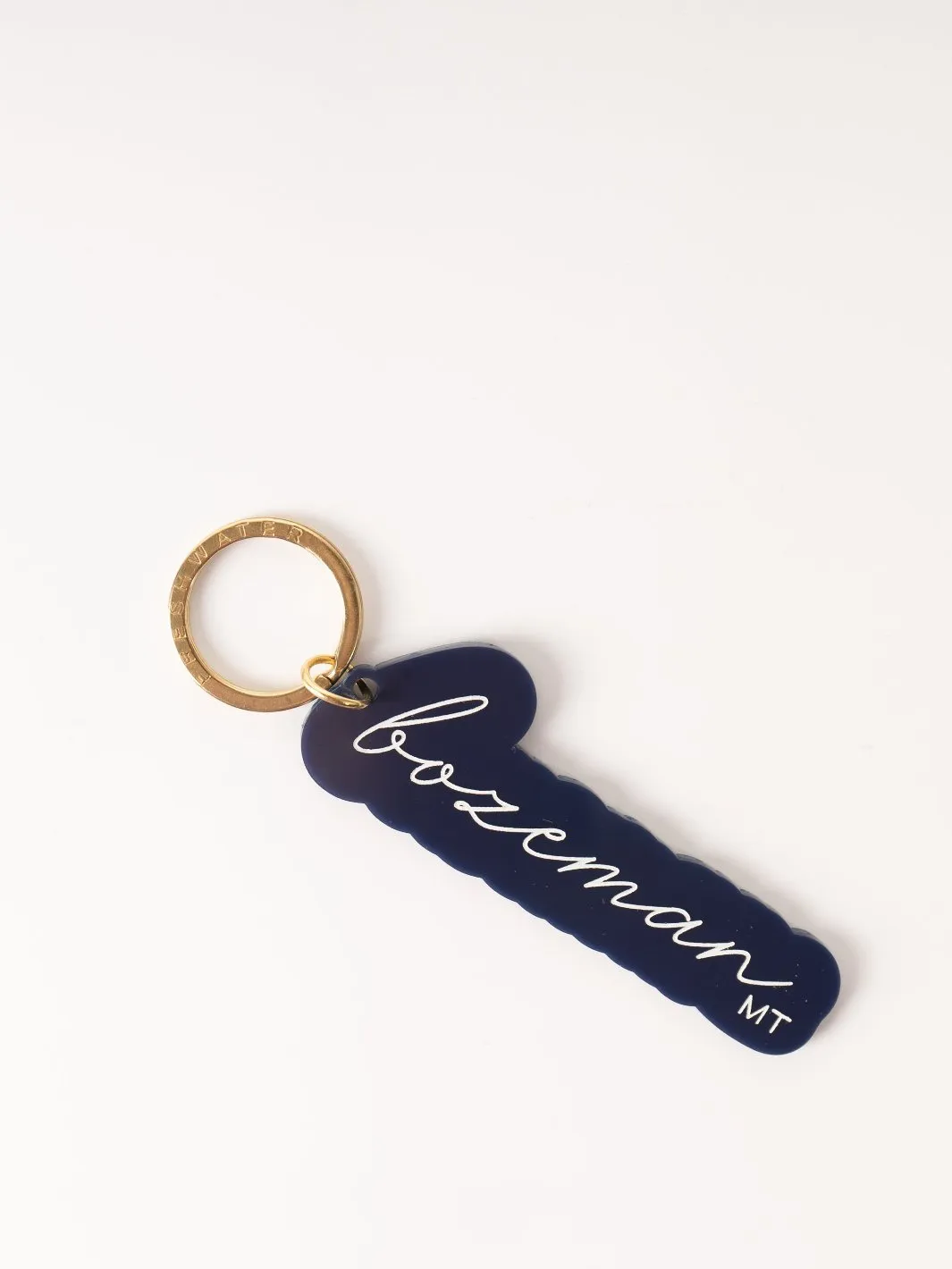 Navy Bozeman Keychain