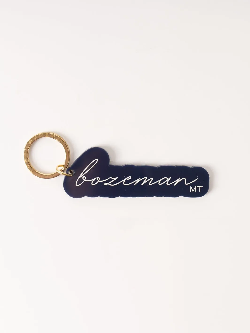 Navy Bozeman Keychain