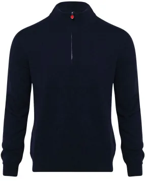 Navy Cashmere Quarter Zip