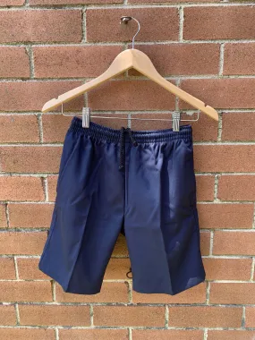 Navy Elastic Waist Shorts