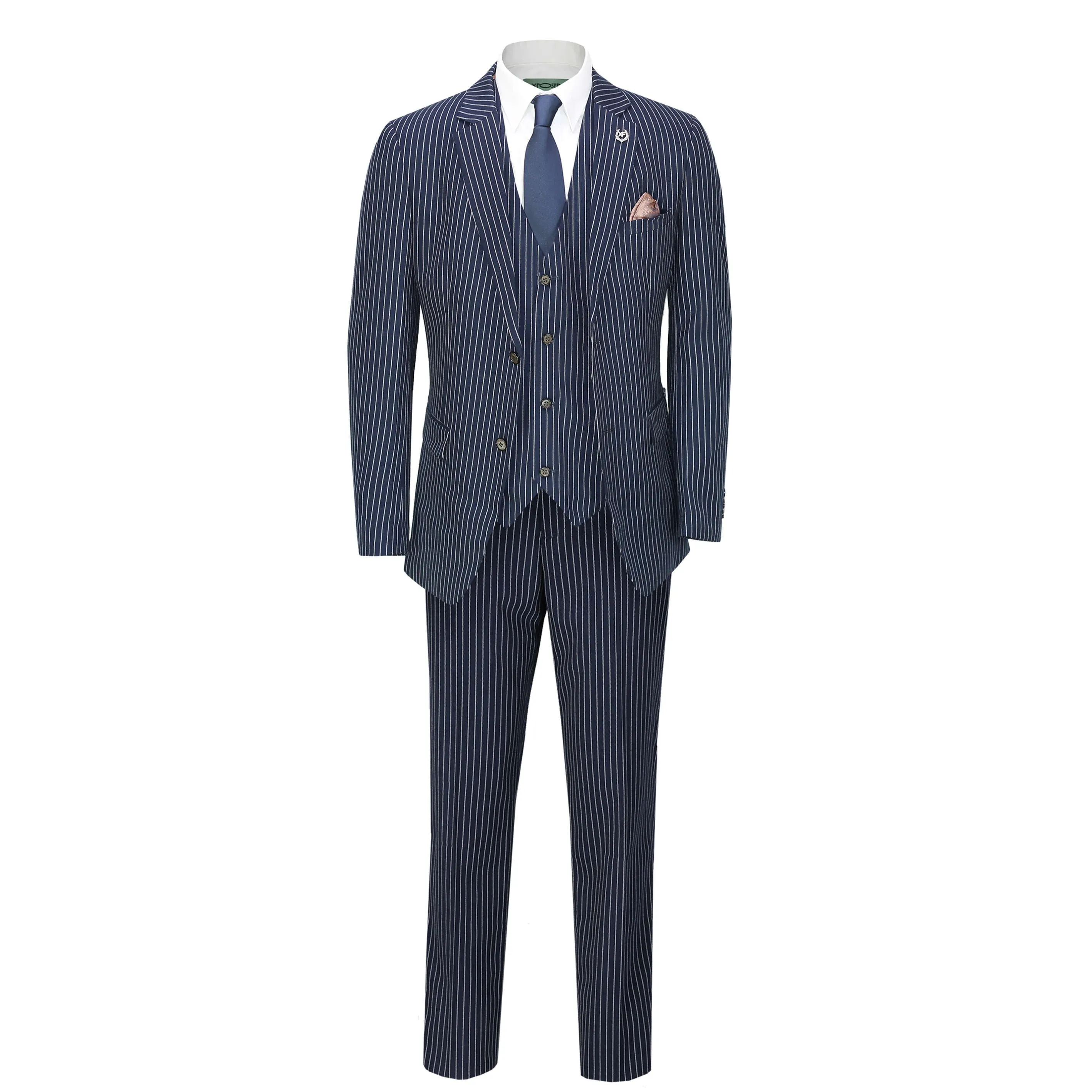 NAVY PIN STRIPE SUIT