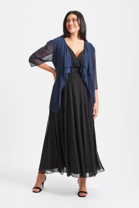 Navy Waterfall Layered Shrug