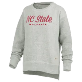 NC State Wolfpack Women's Oatmeal Torrington Amore Terry Fleece Crewneck