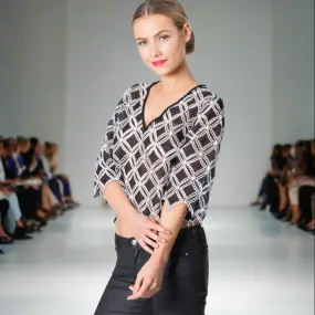 Neck Beaded Cotton Crop Top