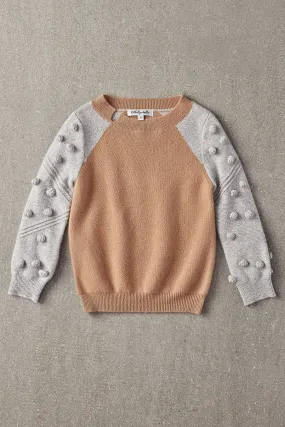 Nellystella Snowdrop Girls Sweater - Camel