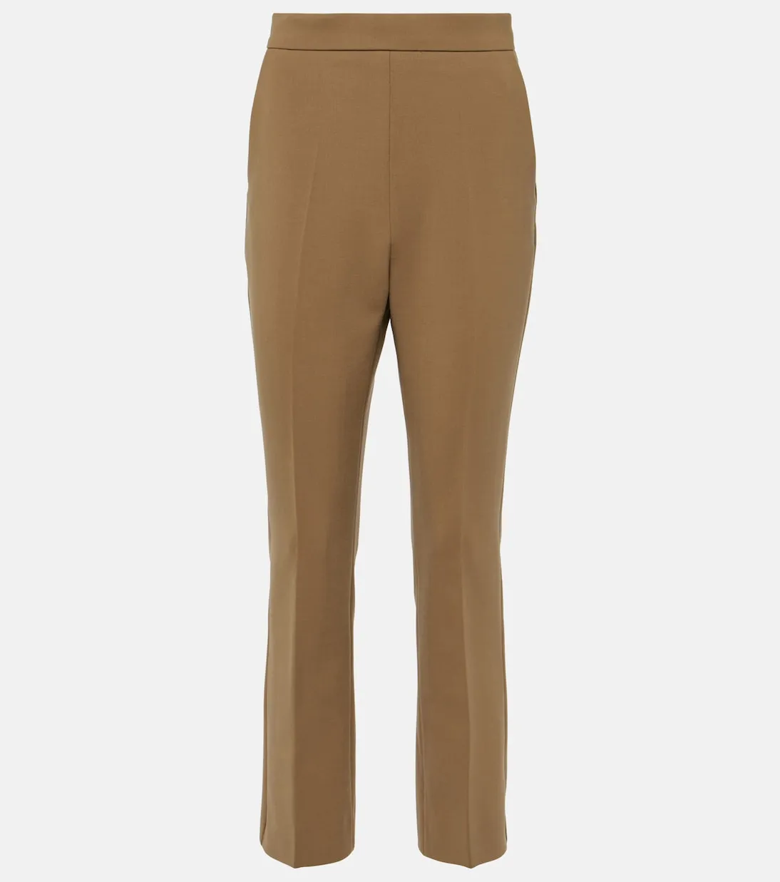 Nepeta straight trousers in Max Mara crepe, green