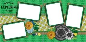 Never Stop Exploring - Digital Scrapbook Pages - INSTANT DOWNLOAD