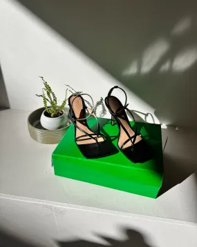 NEW - Bottega Veneta Black Square Toe Heels