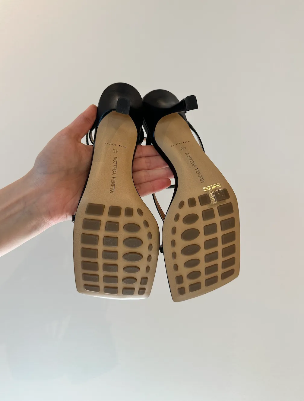 NEW - Bottega Veneta Black Square Toe Heels