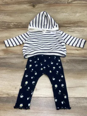 NEW Old Navy 2pc Thermal Knit Hoodie & Leggings White sz 3-6m