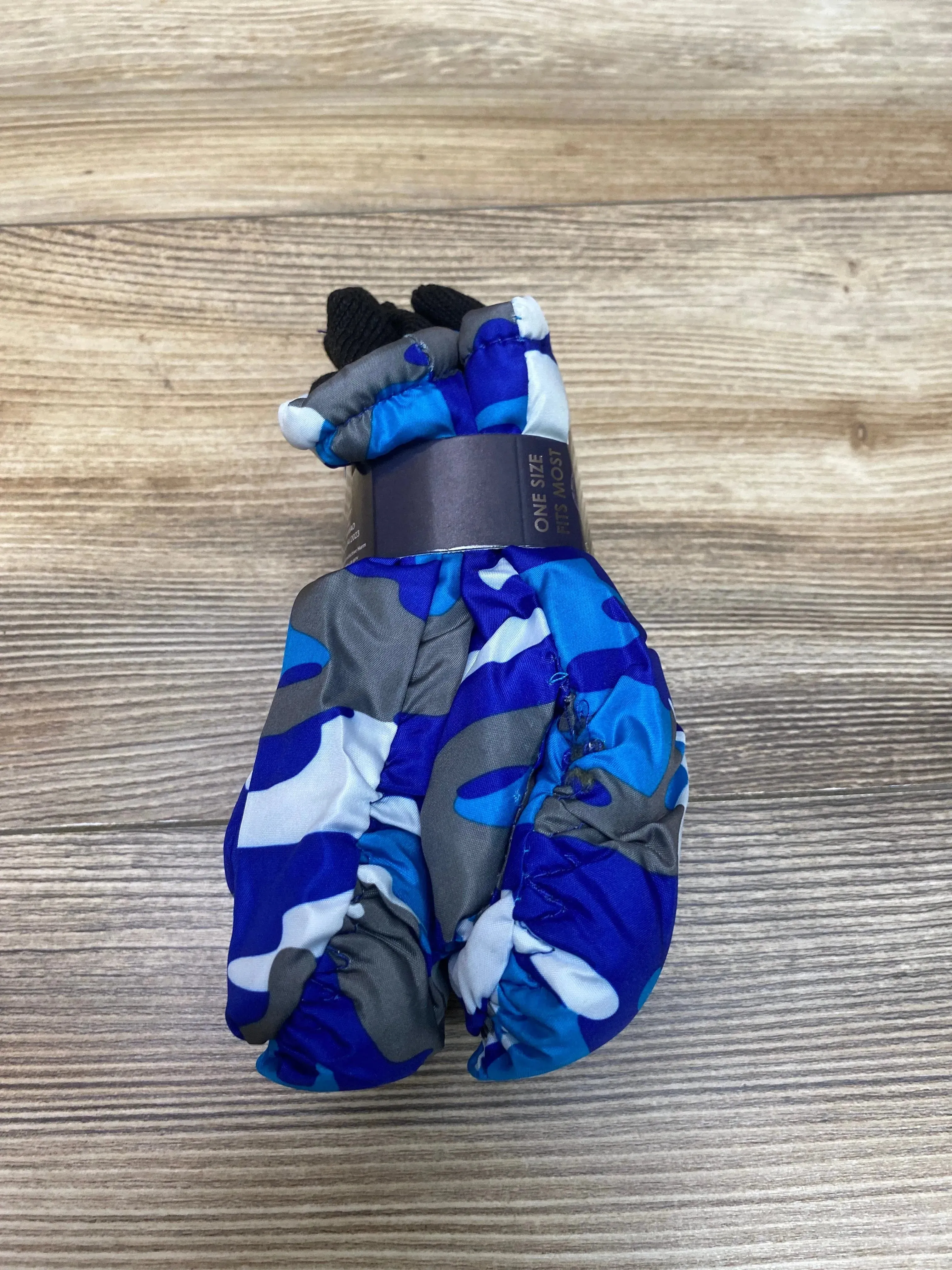 NEW ThermaWear Kid's Ski Blue Camo Mittens OSFM (1-3Y)