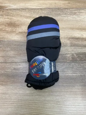 NEW ThermaWear Kid's Ski Striped Black Mittens OSFM (1-3Y)
