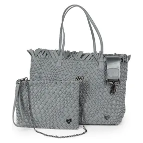 NEW: Vulcan Woven Large Tote (Fringed Top) - Slate