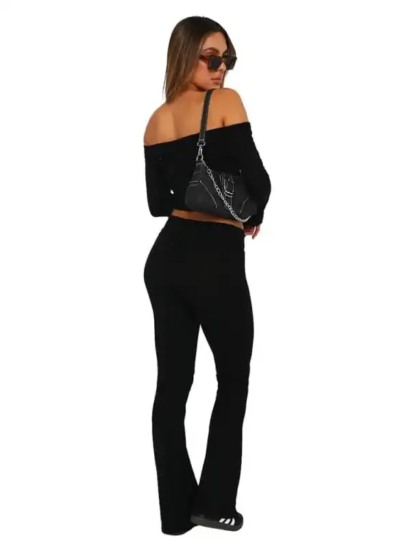 New women’s fashionable, comfortable, slim, slim, anti-waist, low-waist flared pants