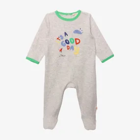 Newborn boys' embroidered pajamas