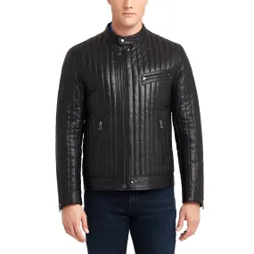 Newline Fashion Hartwell Biker Leather Jacket - Black
