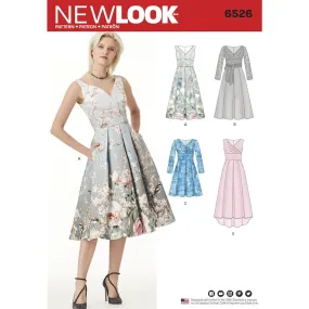 Newlook Pattern 6526 Women's Dress With Bodice Variations