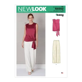 Newlook Pattern N6662 Misses' Drape Top & Wide Leg Pants