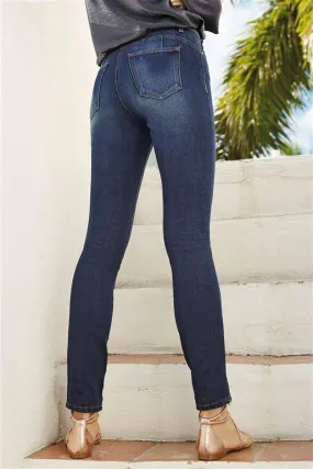 Next Womens Dark Blue Figure Relaxed Skinny Jeans