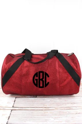 NGIL Red Glitz & Glam Barrel Duffle Bag 18"