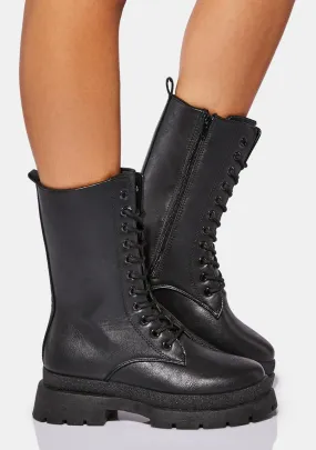 Night Take A Number Combat Boots
