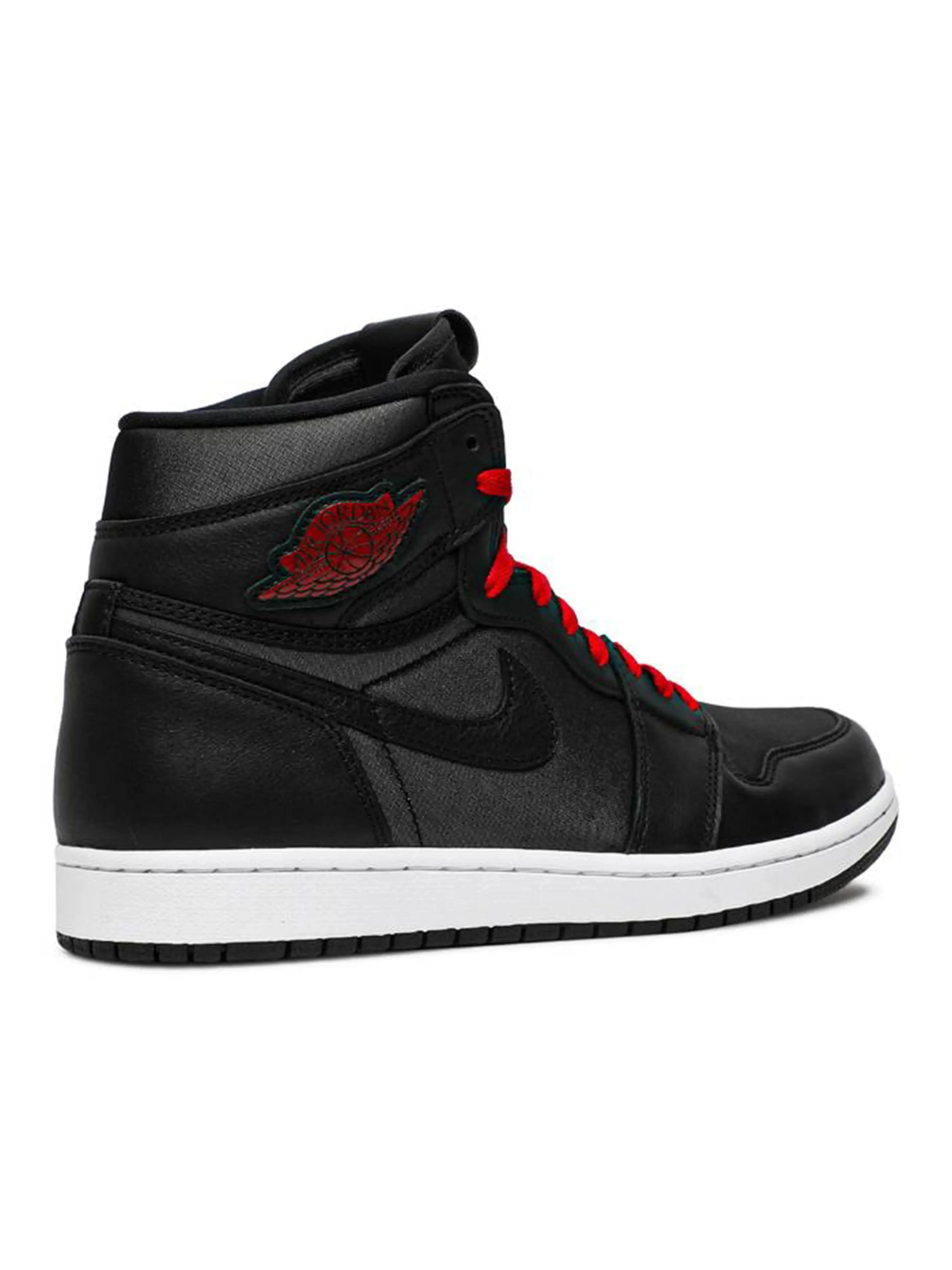 Nike Air Jordan 1 Retro High Black Satin Gym Red