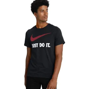 NIKE Sportswear Men's Just Do It Swoosh Tee, Black/White/Varsity Red