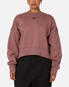 Nike Women's Sportswear Phoenix Fleece Crewneck Smokey Mauve/Black