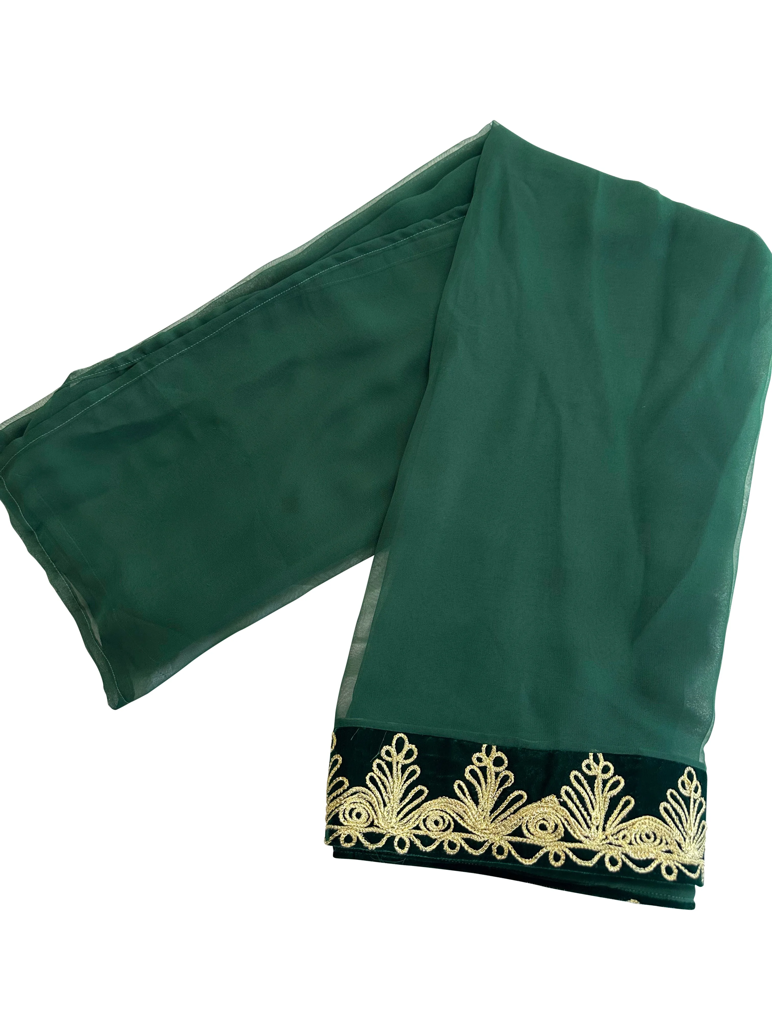 Nikka Dress - Velvet with Georgette Scarf