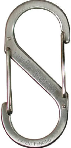 Nite Ize SB4-03-11 S-Biner Double-Gated Carabiner, #4, Stainless Steel, 75 Lb