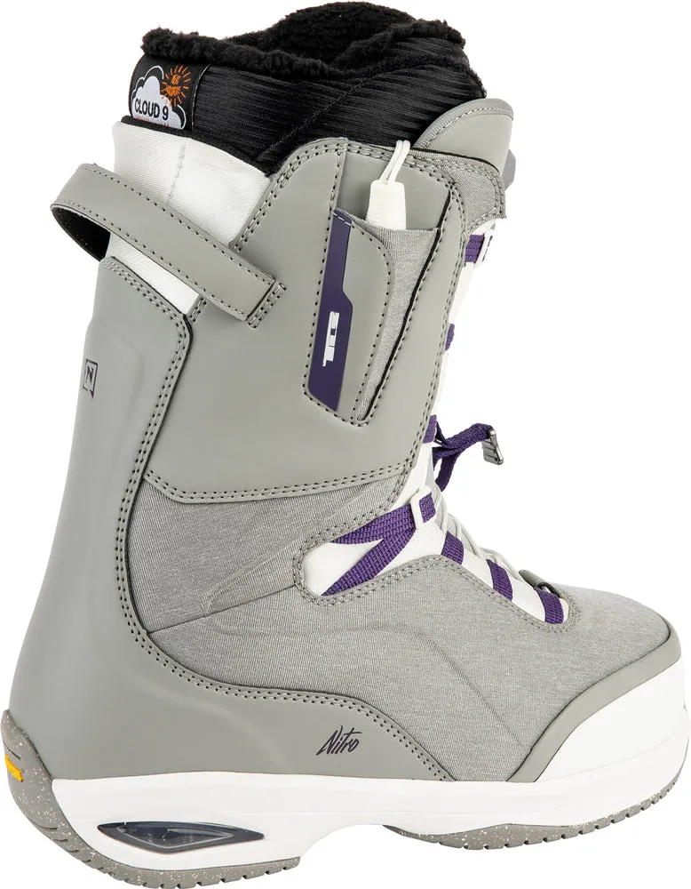 Nitro Faint TLS Womens Snowboard Boots in Grey and Purple 2024