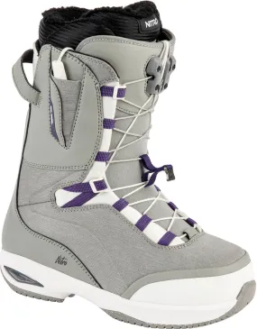 Nitro Faint TLS Womens Snowboard Boots in Grey and Purple 2024