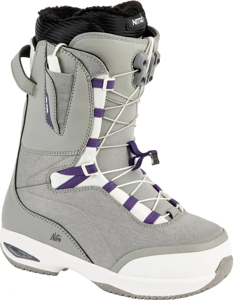 Nitro Faint TLS Womens Snowboard Boots in Grey and Purple 2024