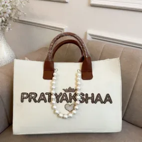 Nivel Offwhite Pearlet Tote
