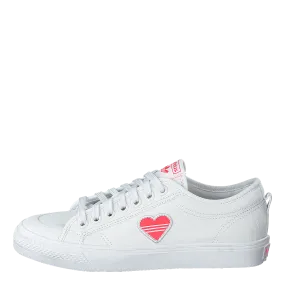 Nizza Trefoil W Crystal White/shock Red/core B