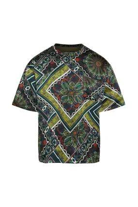 Noah Silk Tile Print Top