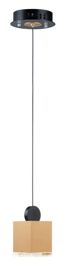 Nob 3.5" Single Light Pendant in Black and Gold