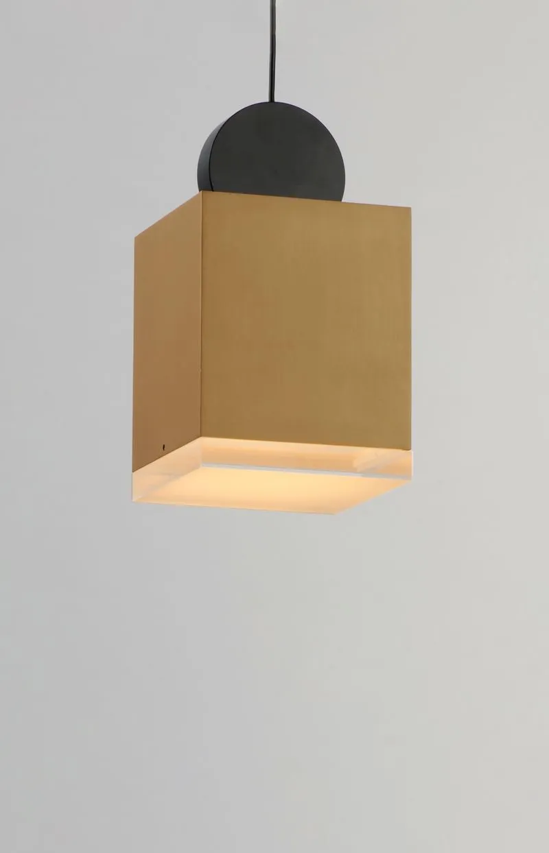 Nob 3.5" Single Light Pendant in Black and Gold