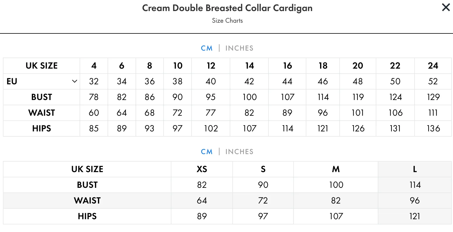 Nobody's Child Cream Double Breasted Collar Cardigan