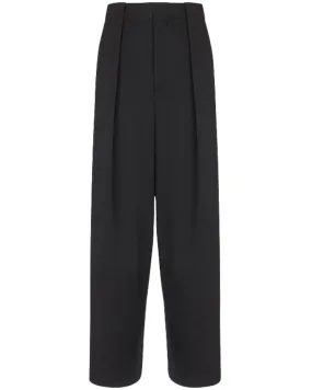 Noir Pleated Grain de Poudre Pant