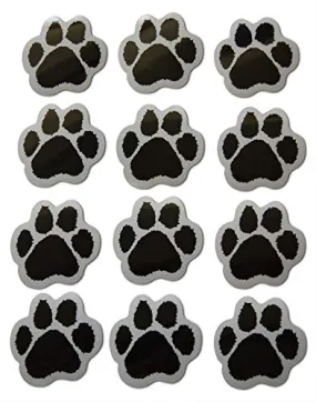 Novel Merk Animal Paw Print Small Refrigerator Magnets Set for Kids Party Favors & School Carnival Prizes Miniature Design (12 Pieces)