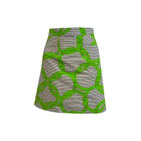 Nubia Mini Skirt - Green Union Print