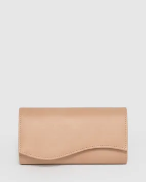 Nude Henrietta Wave Clutch Bag