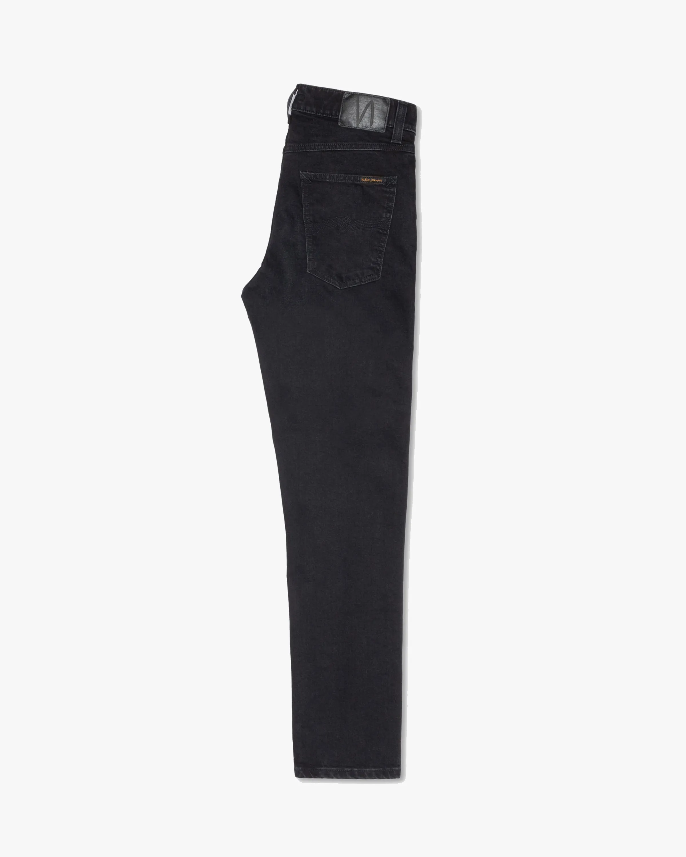 Nudie Solid Ollie Slim Fit Mens Jeans - Black Steel